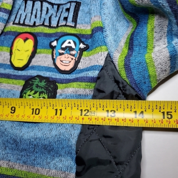 Marvel Superheroes Hooded Zip-Up Jacket Size 5 - Picture 6 of 7